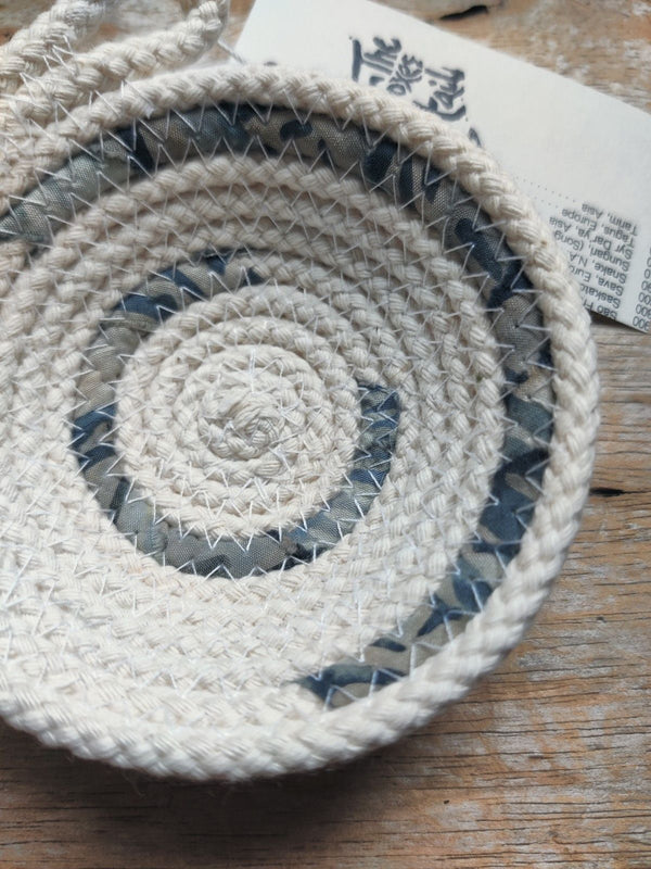 Small Cotton Rope Bowl - Grey Seas - 2