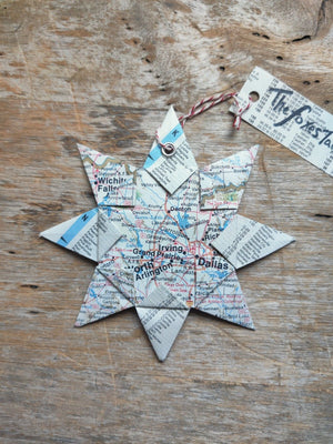 Origami Map Ornament - DFW Metro - 1