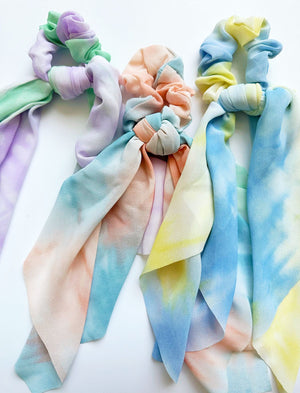 Tie-Dye Scrunchie Scarves - 1