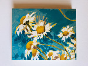 8x10 Daisy Print on cradled wood - 1