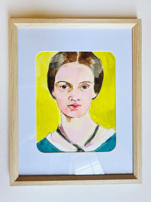 Original 8x10 Portrait Mixed Media “Emily” - framed - 1