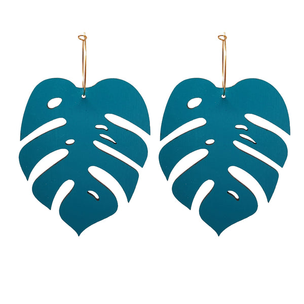 Statement Monstera Hoops - 3