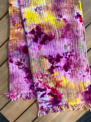 Hand Dyed Organic Cotton Throw Blanket - 2
