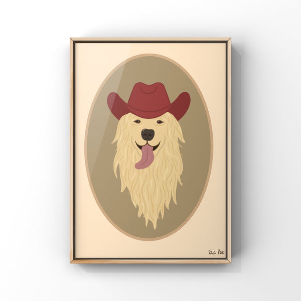 Golden Cowdog Print - 1