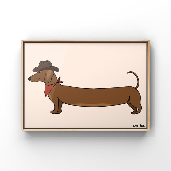 Weenie Cowdog Print - 1