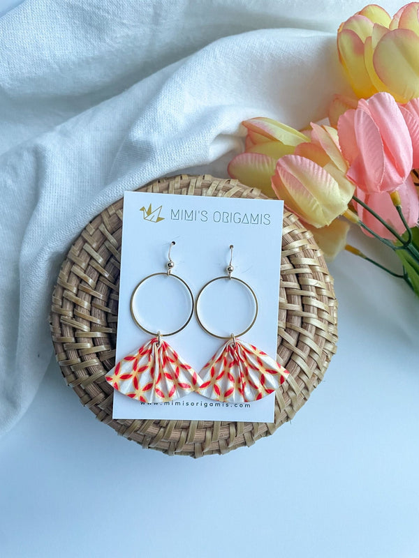 Origami Fan Earrings - 2