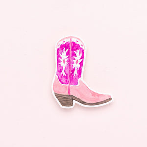 Cowboy Boot Magnet - Pink - 1