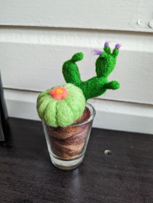 Needle-Felted Double Cacti - 1