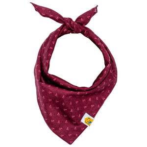 Deep Mauve Dog Bandana - 1
