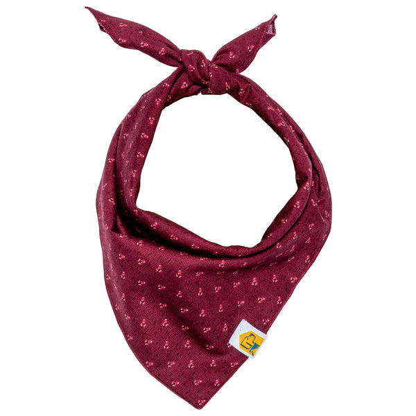 Deep Mauve Dog Bandana - 1