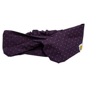 Purple Polkadot Matching Human Headband - 1
