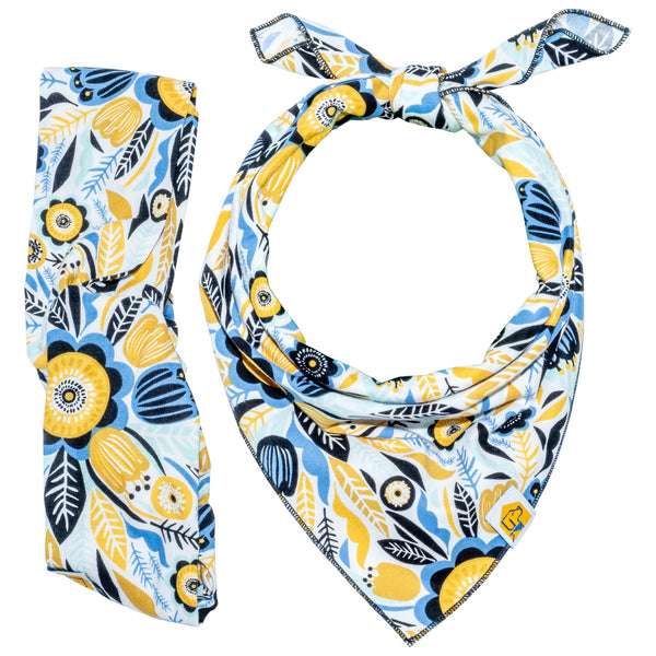 Geometric Wildflowers Matching Human Headband - 2