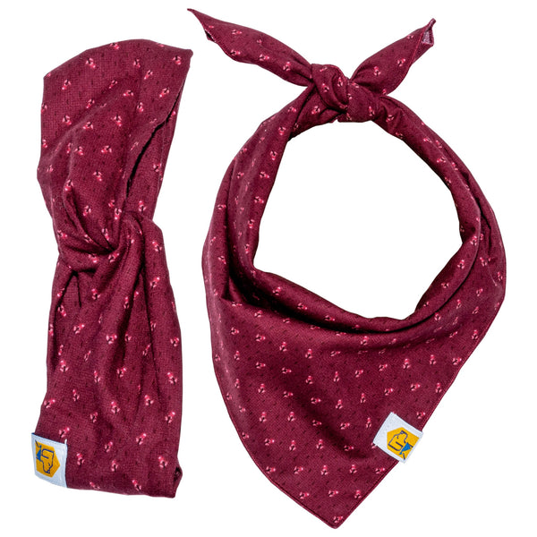 Deep Mauve Matching Human Headband - 2