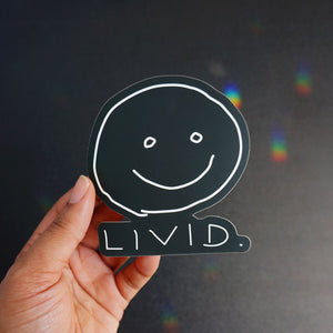 Livid. Matte Black and White Sticker - 1