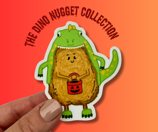 Halloween Nugget in T-Rex Costume Sticker - 1