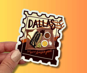 The Best of Dallas BBQ Plate Sticker - 1