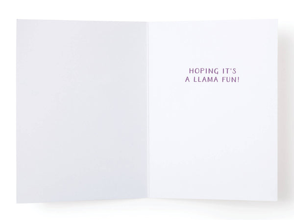 Happy Birthday Llama Greeting Card - DS