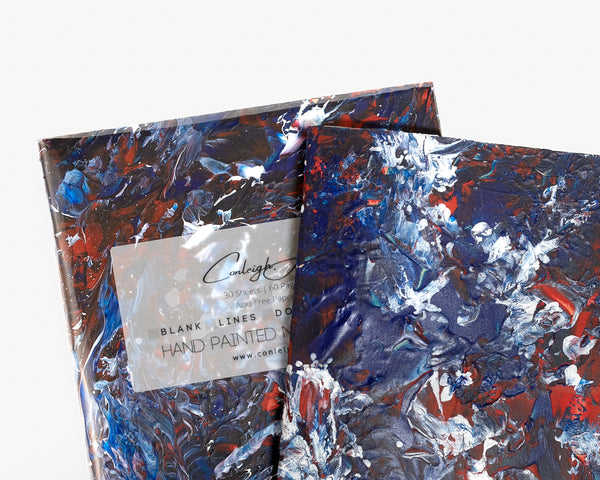 Abstract Hand Painted Notebook (Soft Cover) - 2