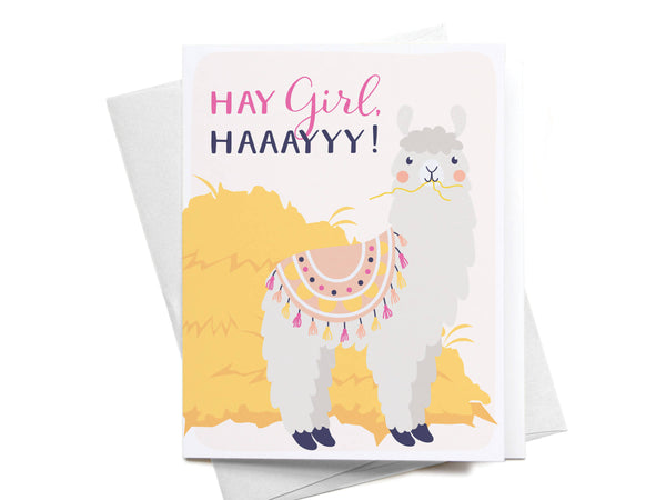 Hay Girl Haaayyy! Llama Greeting Card - DS