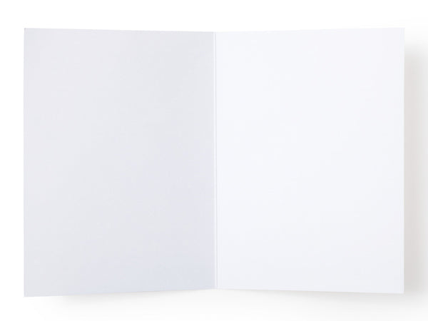Blank inside view of greeting card