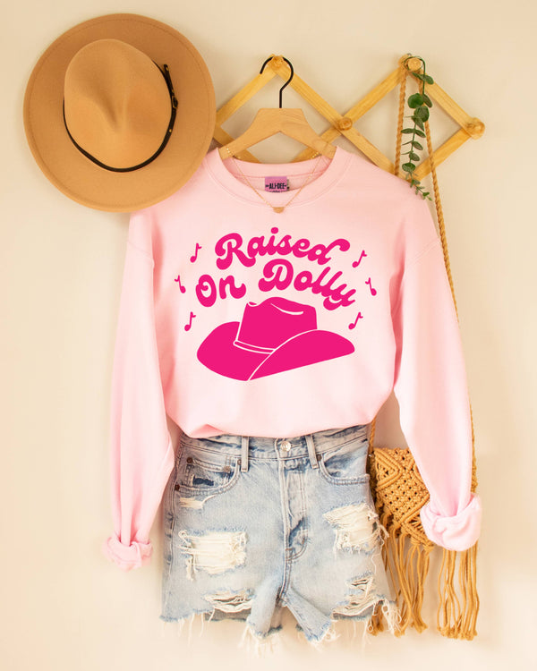 Raised on Dolly Sweatshirt - Pink