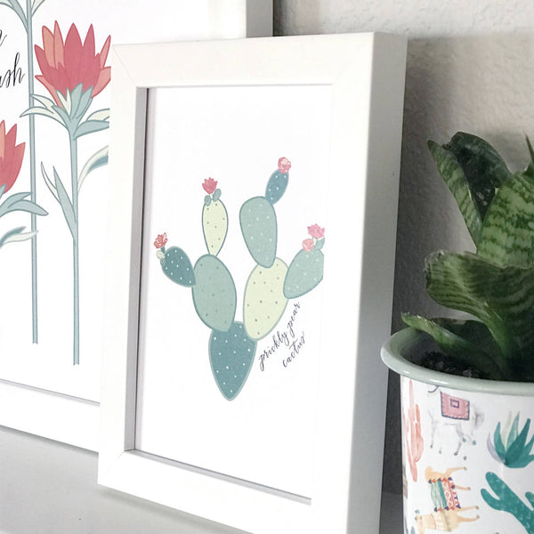 Prickly Pear Cactus Wall Art Print