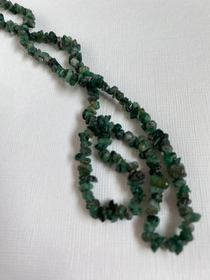Raw Emerald Layering Necklace  - 1