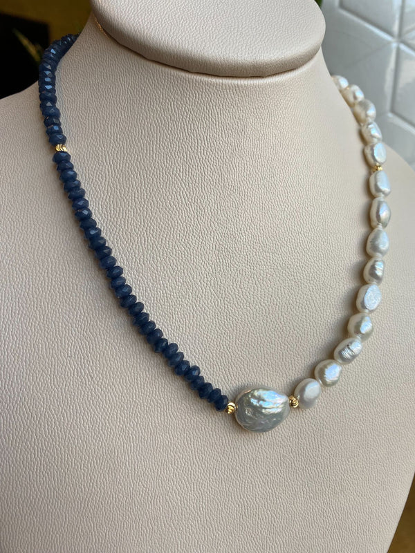 Two Tone Pearl & Bead Necklace - 3