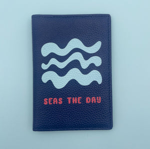 Seas the Day Genuine Leather Passport Cover - 1