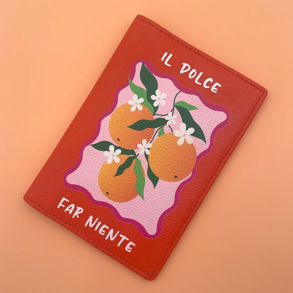 Il Dolce Far Niente Genuine Leather Passport Cover - 1