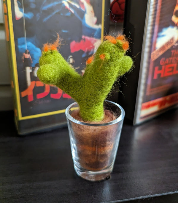 Needle-felted Cacti in a Shot Glass - 2