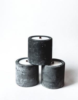 MELT. Pure Soy, Wood Wick Candle in Concrete Vessel - 1