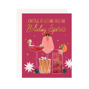 Holiday Spirits Greeting Card - 1