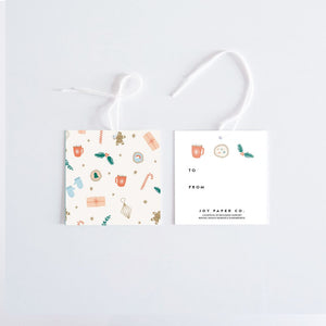 Holiday Pattern Gift Tag Set of 8 - 1