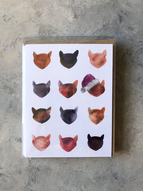 Set of 6 Fur Baby Christmas Cards - 2