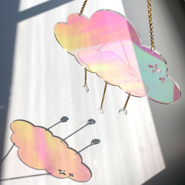 Iridescent Cloud Lasercut Acrylic Suncatcher - 2