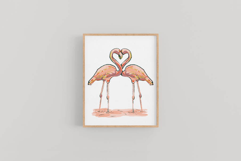 Flamingo Print – Mosaic Makers Collective