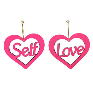 Self Love Heart Hoop Earrings - 1