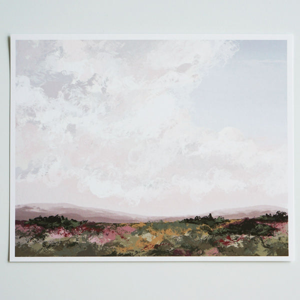 8x10 Vintage Big Sky Landscape Print - 1