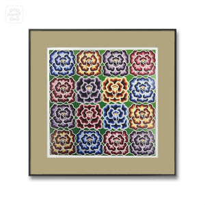 Bright Flower Pattern Giclée Art Print - 1