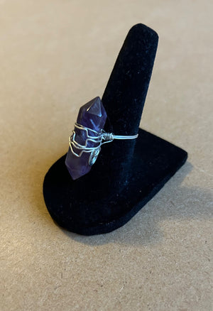 Amethyst Wire Wrapped Ring  - 1