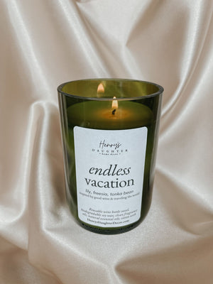 Endless Vacation wine Bottle Candle - 1