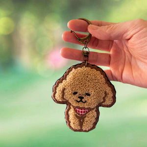 Golden Doodle My Poodle Embroidery Keychain - 1