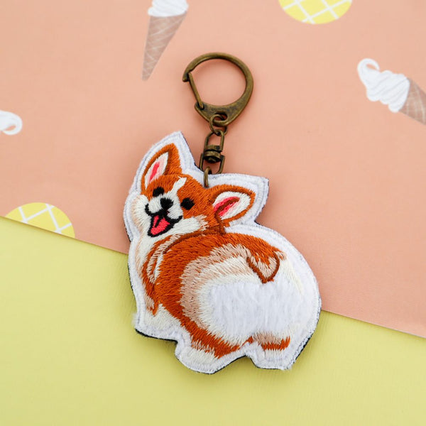 My Corgi Butt Embroidery Keychain - 1