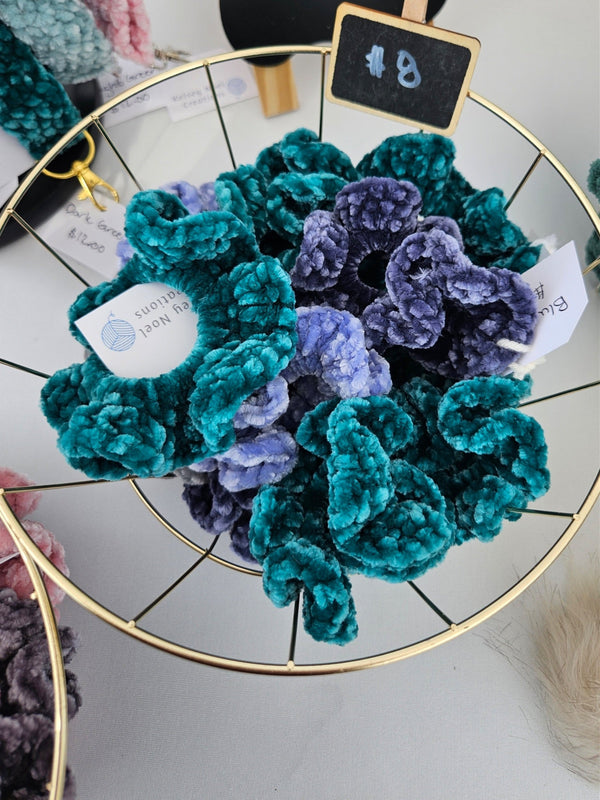 Velvet Crochet Hair Scrunchies - 5