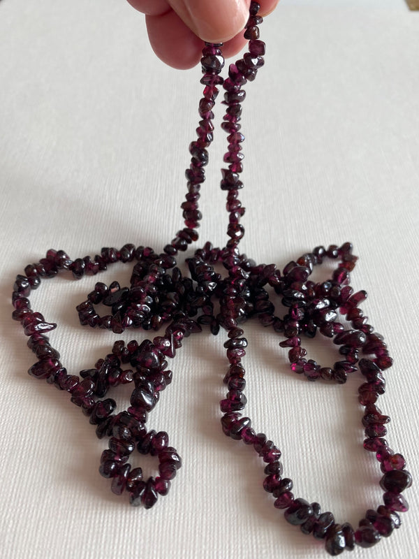 Micro Garnet layering necklace - 1