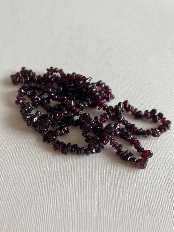 Micro Garnet layering necklace - 2