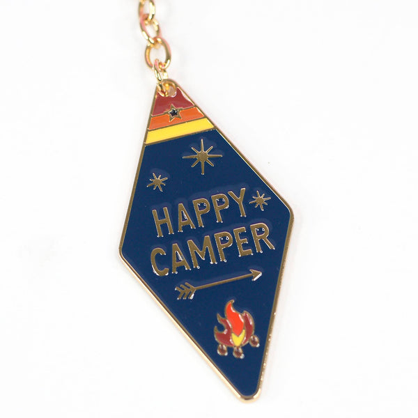 Camp Collection Enamel Motel Keychain: Happy Camper