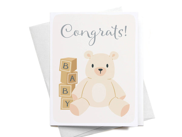Congrats! Baby Bear Greeting Card - DS