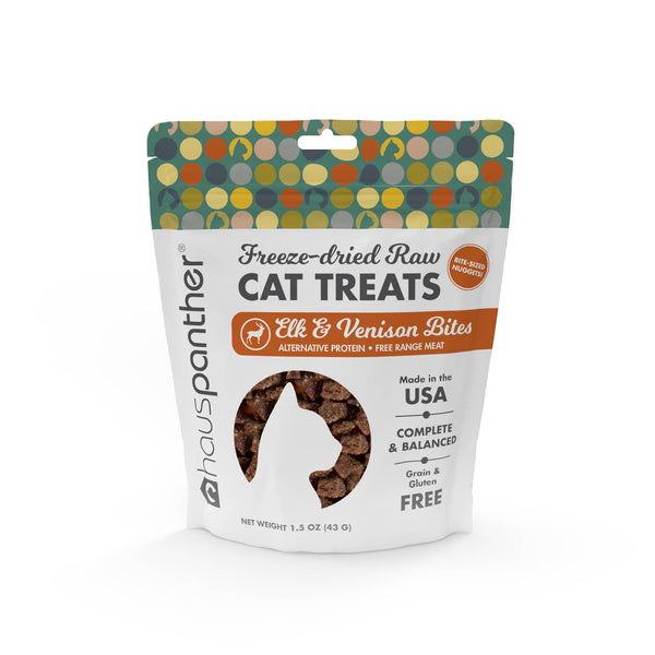 Elk & Venison Bites Freeze Dried Raw Cat Treats 1.5 oz